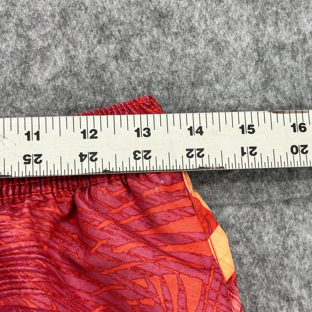 Tommy Bahama Mens Red Tropical Floral Swim Trunks Mesh Liner Cargo Pocket Sz S